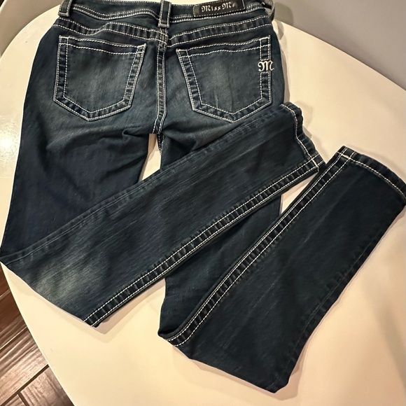 Miss Me Blue Skinny Jeans with Classic Indigo Style Y2K - Picture 3 of 5